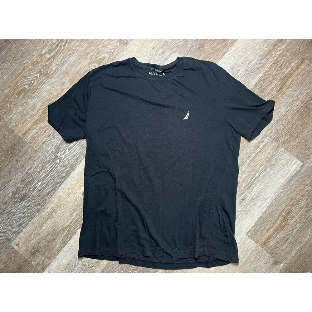 Nautica Men’s OTB True Black Summer T-Shirt Crew Neck Short Sleeve Logo XL New